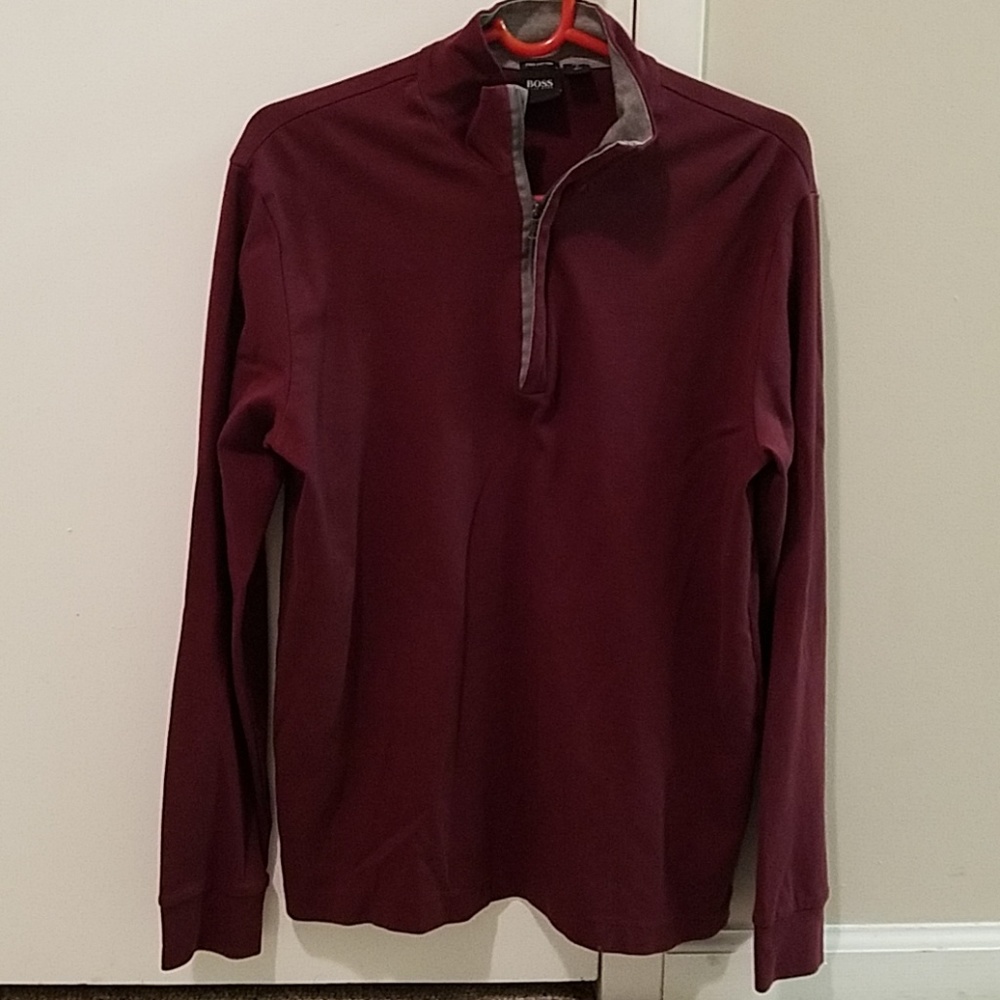 Hugo Boss Quarter Zip Long Sleeve Pullover Size M